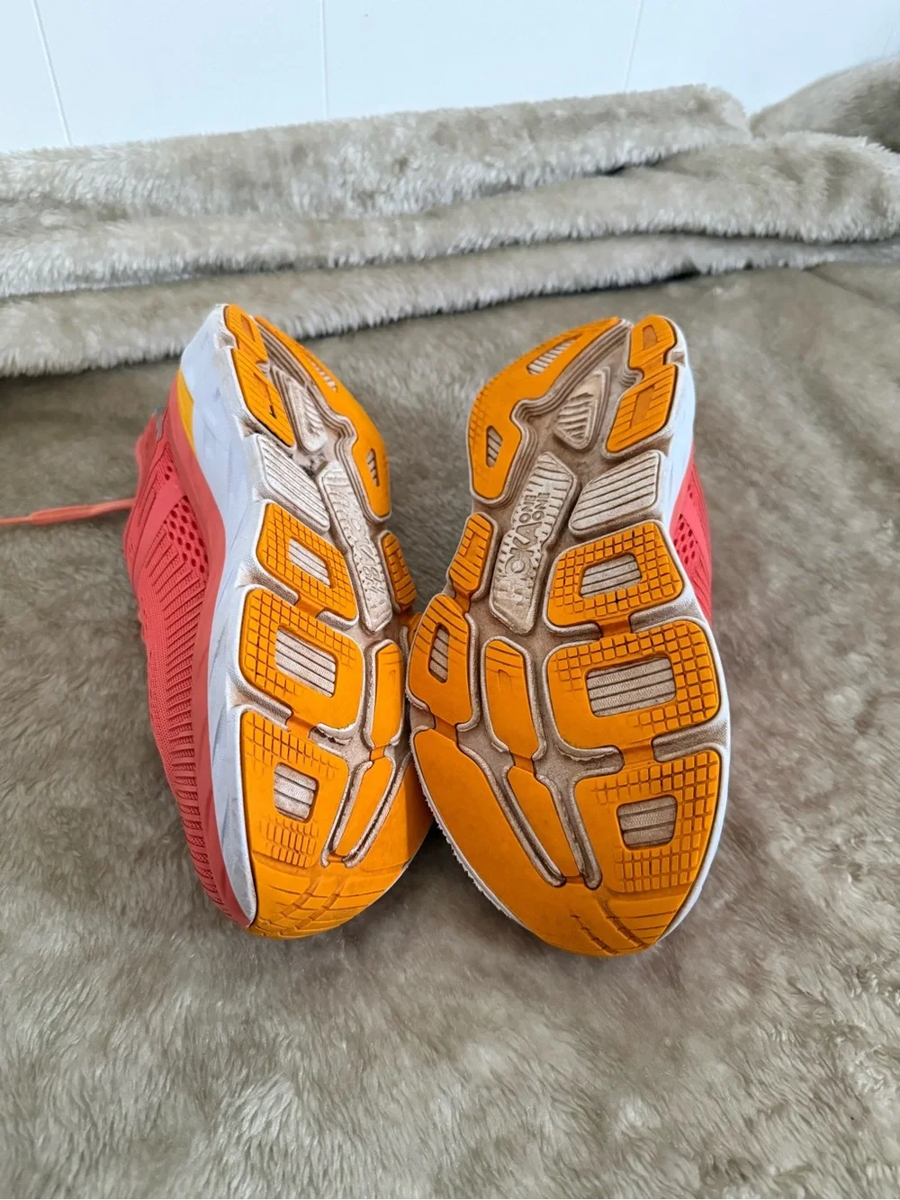 HOKA Bondi 7  Coral and Turquoise Women's Running Shoe